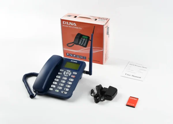 Dual SIM Supported Desk Phone DLNA ZT900G Pro – Blue Color - Image 2